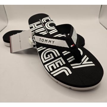 Tommy Hilfiger BLACK SILVER Flipflop papucs