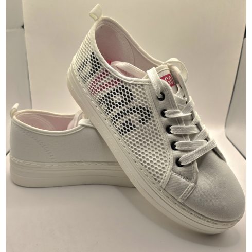 Devergo Jeans Agatha White platformos tornacipő