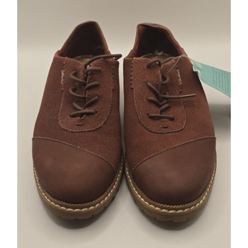 TOMS Suede Oxford Chocolate Brown bőr félcipő