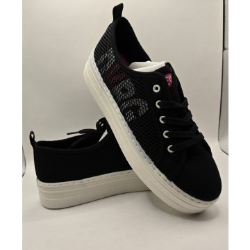 Devergo Jeans Agatha Black platformos tornacipő