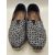 TOMS Classic Navy Slub Chambray Dots balerina