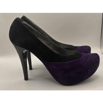 Le Scarpe köves platform  bőr magassarkú