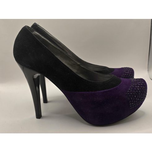 Le Scarpe köves platform  bőr magassarkú