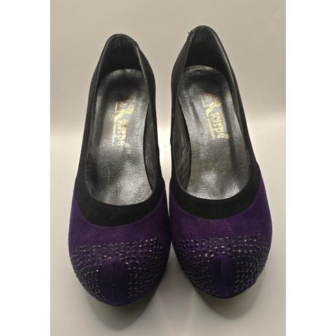 Le Scarpe köves platform  bőr magassarkú