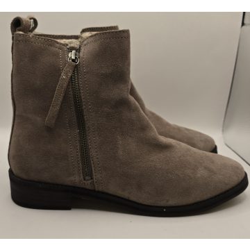 H&M Bélelt Sand Bőr Bokacsizma