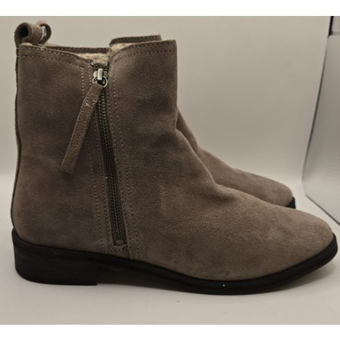 H&M Bélelt Sand Bőr Bokacsizma