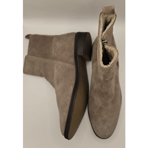 H&M Bélelt Sand Bőr Bokacsizma