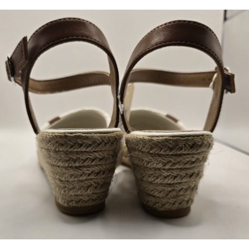 Mustang fehér-bézs telitalpú szandál