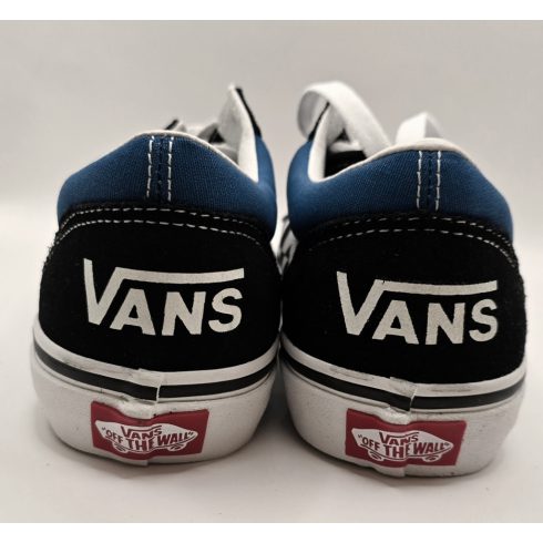 Old Skool Logo Black Blue bőr sneaker