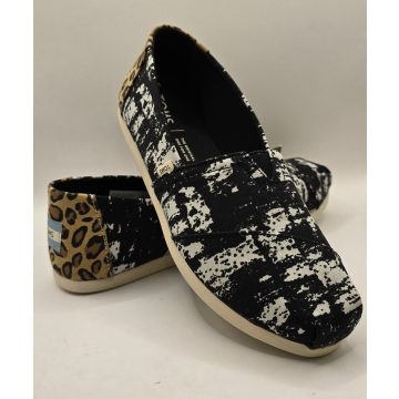 TOMS Classic Black Abstract Canvas Print balerina