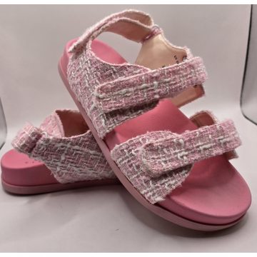 ASOS DESIGN Tweed Pántos Szandál – Rose Pink