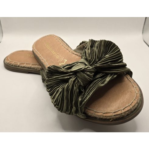 Tamaris Pistacchio elegáns bőr papucs 