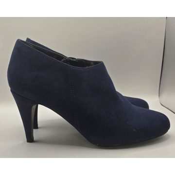   New Look Női Velúr Hatású Bokacsizma – Elegáns Sötétkék