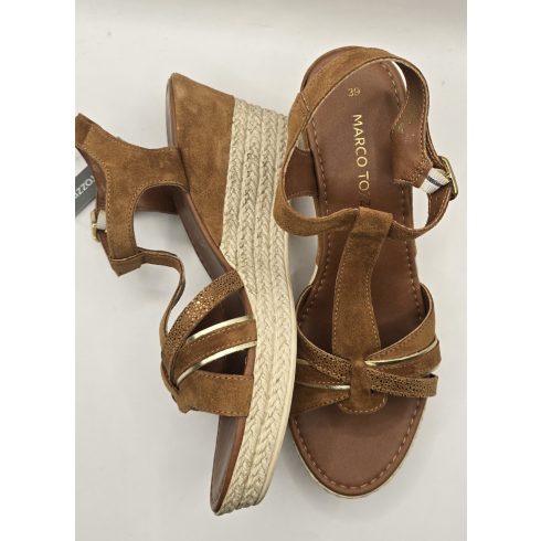 Marco Tozzi Női Telitalpú Bőr Szandál