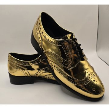 Minelli Lyssa arany metál bőr félcipő