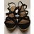 Tamaris Black Suede telitalpú szandál