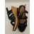 Tamaris Black Suede telitalpú szandál