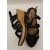 Tamaris Black Suede telitalpú szandál