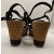Tamaris Black Suede telitalpú szandál