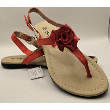 City Walk Női Szandál – Elegáns Korall Rózsával