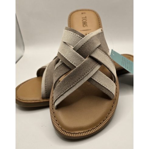 TOMS Desert Taupe Suede – bőr papucs